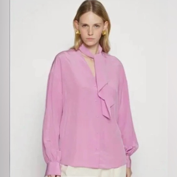 Hugo Boss pink top with bow - Picture 2 of 4
